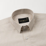 Doodle Khaki Cotton Check Shirt - John Ellies