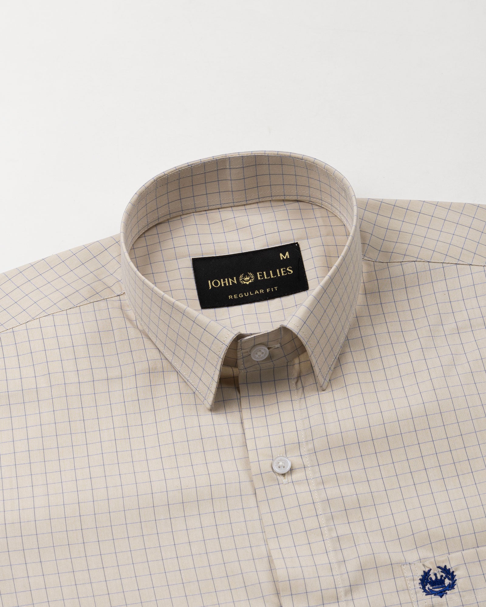 Doodle Khaki Cotton Check Shirt - John Ellies