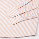 Gion Orange Stripes Linen Shirt