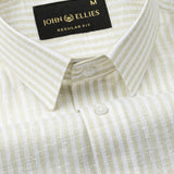 Gion Mint Green Stripes Linen Shirt