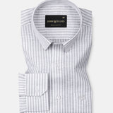 Gion Silver Stripes Linen Shirt