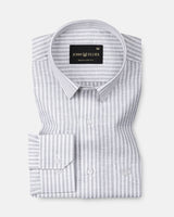 Gion Silver Stripes Linen Shirt