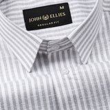 Gion Silver Stripes Linen Shirt