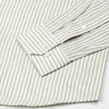Gion Olive Stripes Linen Shirt