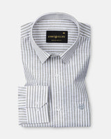 Gion Grey Stripes Linen Shirt