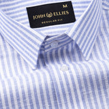 Gion Blue Stripes Linen Shirt