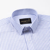Gion Blue Stripes Linen Shirt