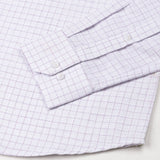 Crane Purple Check Button Down Linen Shirt