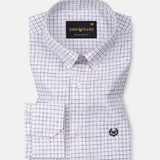 Crane Black Check Button Down Linen Shirt