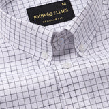 Crane Black Check Button Down Linen Shirt