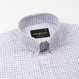 Crane Black Check Button Down Linen Shirt