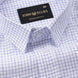 Crane Navy Blue Micro Check Button Down Linen Shirt - John Ellies