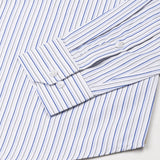Thamiz Blue Cotton Stripes Shirt