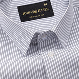 Ajrakh Grey Cotton Stripes Shirt