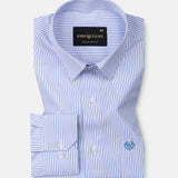 Ajrakh Blue Cotton Stripes Shirt