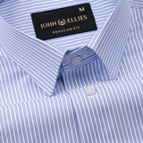 Ajrakh Blue Cotton Stripes Shirt