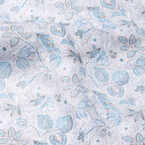 Dyncus Sky Blue Floral Printed Linen Shirt - John Ellies