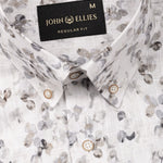 Dyncus Olive Floral Printed Linen Shirt - John Ellies