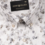 Dyncus Olive Floral Printed Linen Shirt - John Ellies