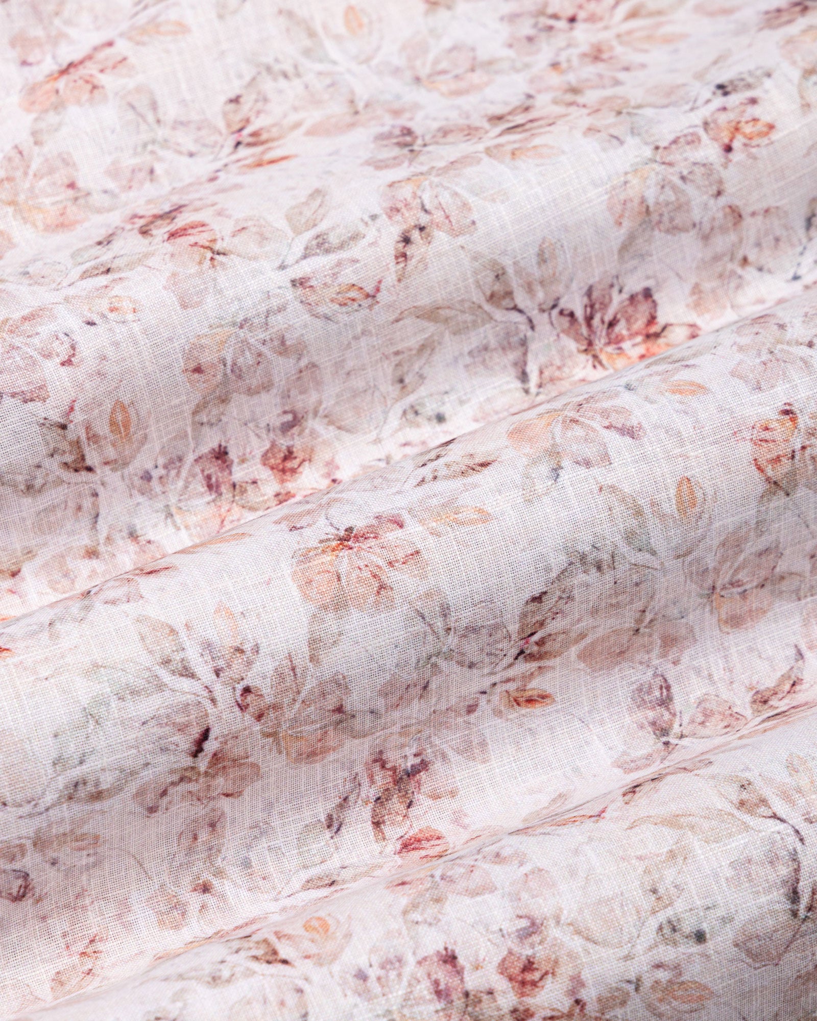 Dyncus Orange Floral Printed Linen Shirt - John Ellies