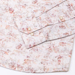 Dyncus Orange Floral Printed Linen Shirt - John Ellies