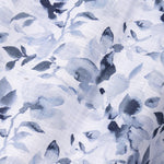 Dyncus Navy Blue Floral Printed Linen Shirt - John Ellies
