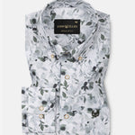 Dyncus Green Floral Printed Linen Shirt - John Ellies