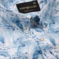 Dyncus Blue Floral Printed Linen Shirt - John Ellies