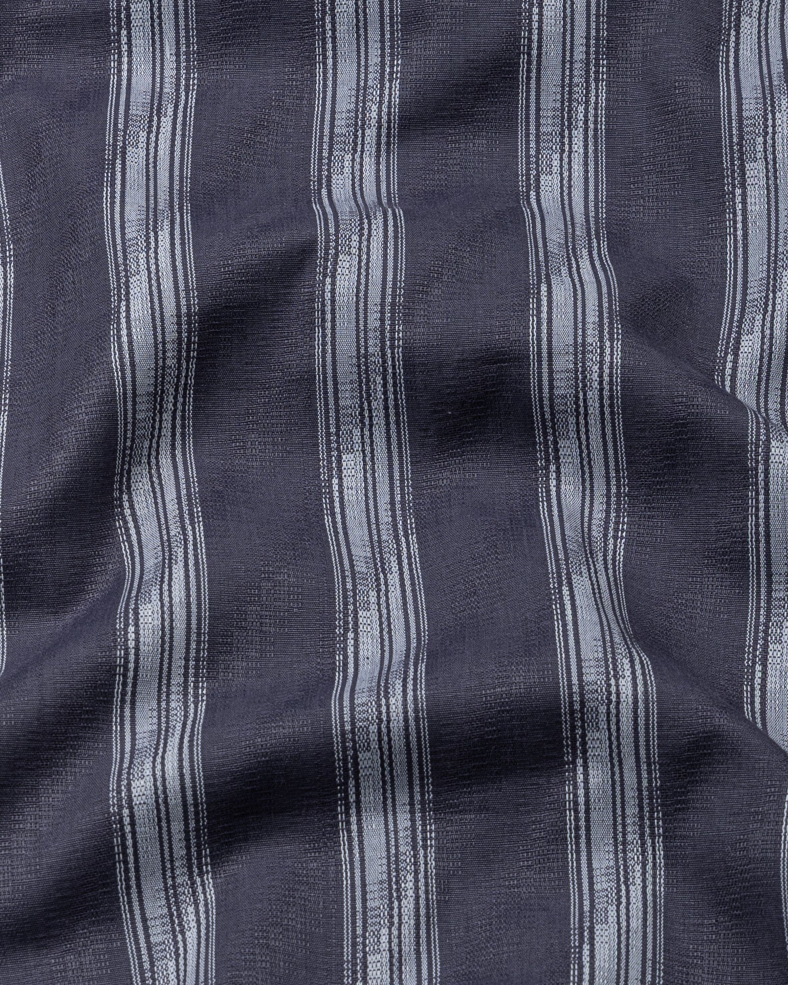 Rownin Charcoal Grey Cotton Stripes Shirt - John Ellies