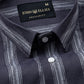 Rownin Charcoal Grey Cotton Stripes Shirt - John Ellies