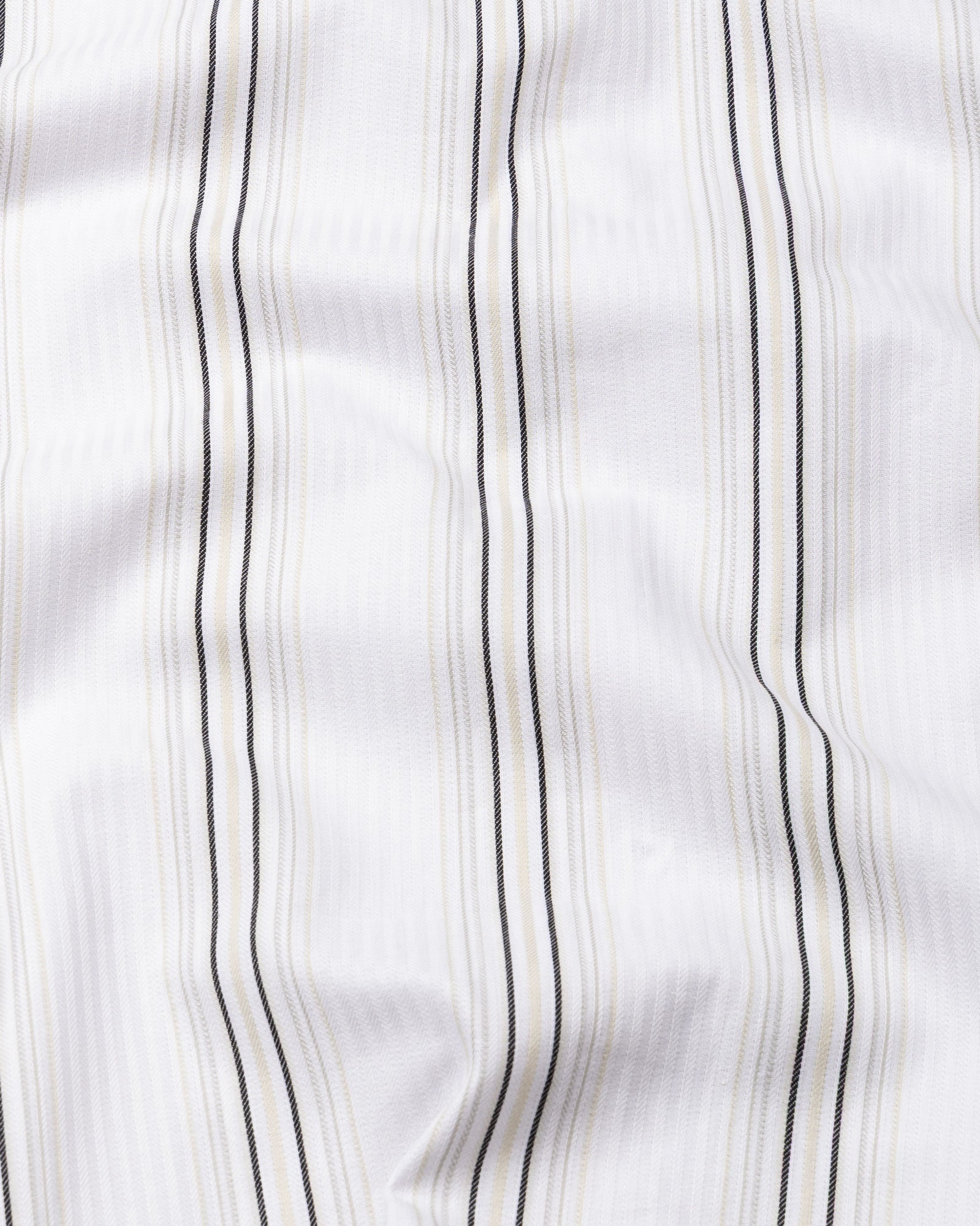 Rownin White Cotton Stripes Shirt - John Ellies
