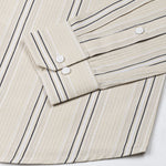 Rownin Beige Cotton Stripes Shirt - John Ellies