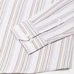 Rownin Brown Cotton Stripes Shirt - John Ellies