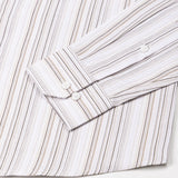 Rownin Brown Cotton Stripes Shirt - John Ellies