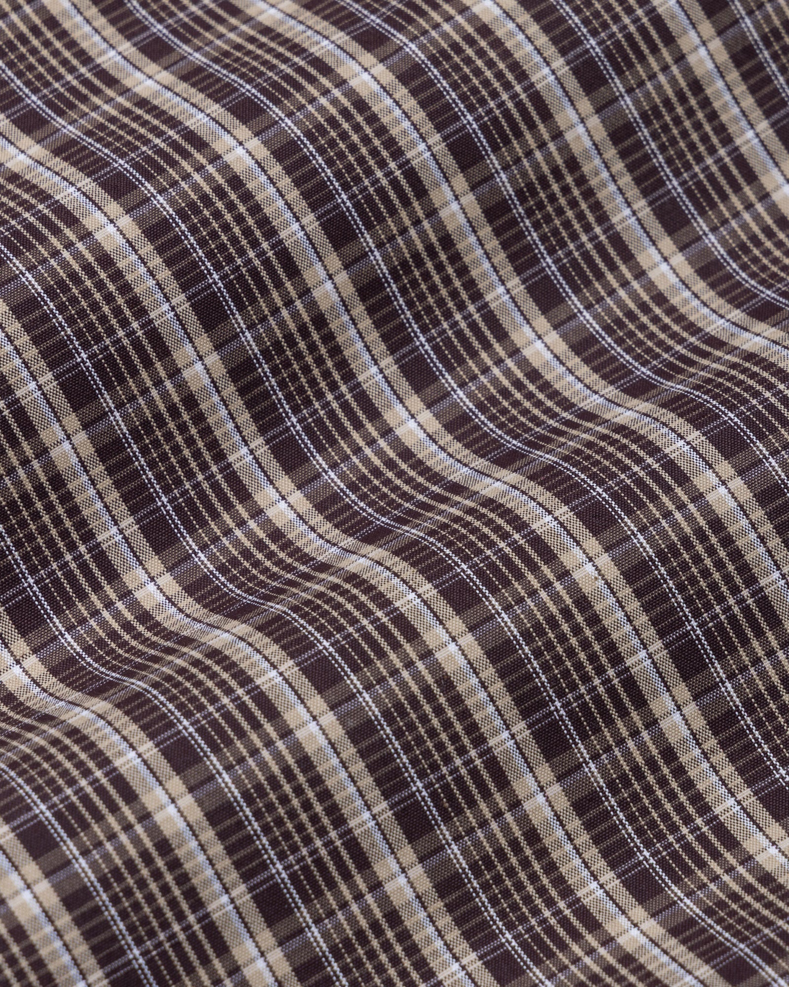 Aethar Brown Check Button Down Cotton Shirt - John Ellies