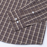 Aethar Brown Check Button Down Cotton Shirt - John Ellies