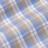 Aethar Blue Check Button Down Cotton Shirt - John Ellies