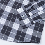 Aethar Charcoal Grey Check Button Down Cotton Shirt - John Ellies