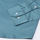 Luvris Teal Plain Cutaway Premium Cotton Shirt