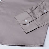 Luvris Warm Grey Plain Cutaway Premium Cotton Shirt