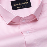 Luvris Pink Plain Cutaway Premium Cotton Shirt