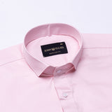 Luvris Pink Plain Cutaway Premium Cotton Shirt