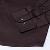 Luvris Brown Plain Cutaway Premium Cotton Shirt