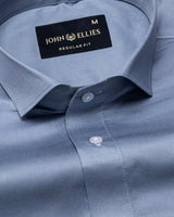 Luvris Grey Plain Cutaway Premium Cotton Shirt