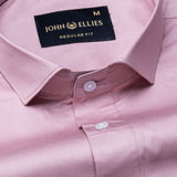 Luvris Dusky Pink Plain Cutaway Premium Cotton Shirt