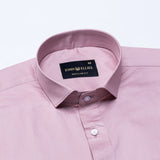 Luvris Dusky Pink Plain Cutaway Premium Cotton Shirt