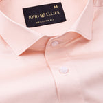 Luvris Peach Plain Cutaway Premium Cotton Shirt - John Ellies