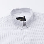 Quack Black Strips Button Down Linen Shirt - John Ellies