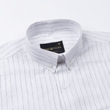 Quack Black Strips Button Down Linen Shirt - John Ellies