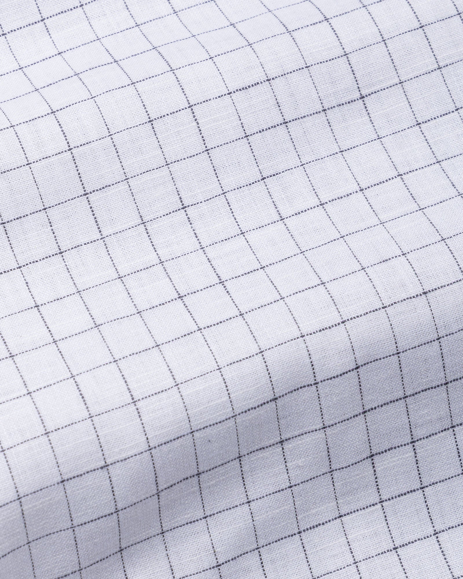 Quack Black Check Button Down Linen Shirt - John Ellies